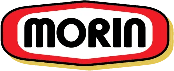 a red and white sign that says morin